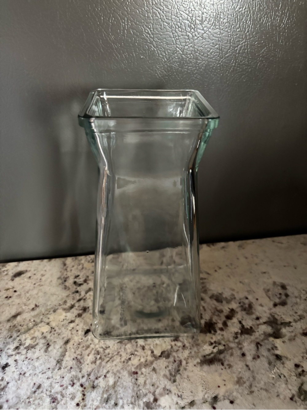 Clear Glass Square Vase - Home Accents